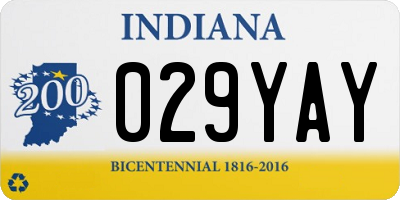 IN license plate 029YAY