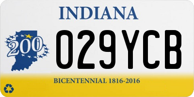 IN license plate 029YCB