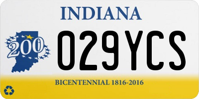 IN license plate 029YCS