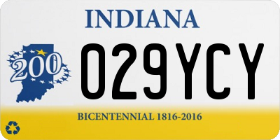 IN license plate 029YCY