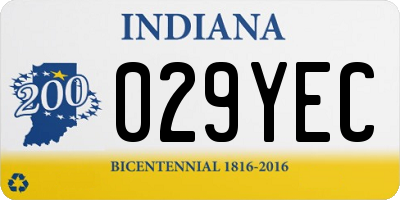 IN license plate 029YEC