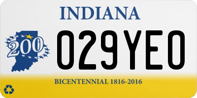 IN license plate 029YEO