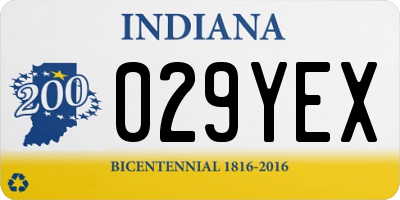 IN license plate 029YEX