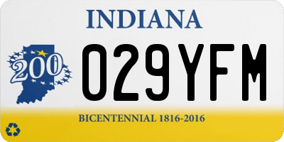 IN license plate 029YFM