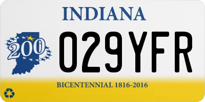 IN license plate 029YFR