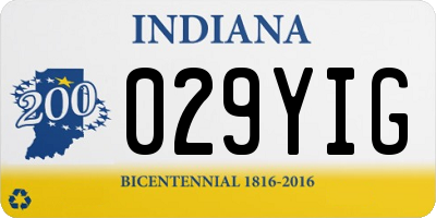 IN license plate 029YIG