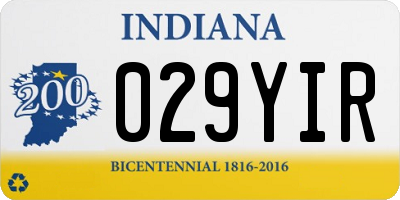 IN license plate 029YIR