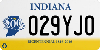 IN license plate 029YJO