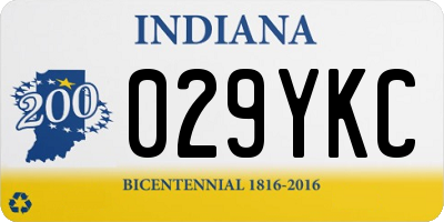 IN license plate 029YKC
