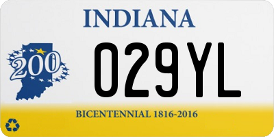 IN license plate 029YL