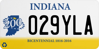 IN license plate 029YLA