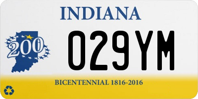 IN license plate 029YM