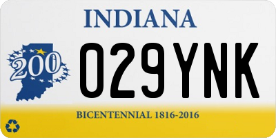 IN license plate 029YNK