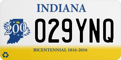 IN license plate 029YNQ