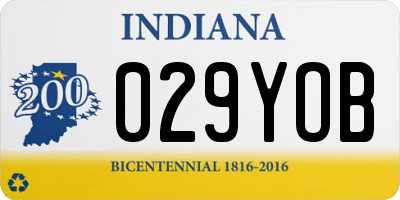 IN license plate 029YOB