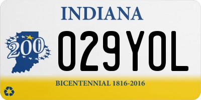 IN license plate 029YOL