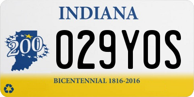 IN license plate 029YOS
