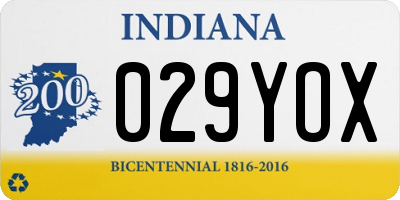 IN license plate 029YOX
