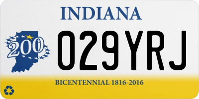 IN license plate 029YRJ
