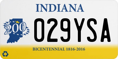 IN license plate 029YSA