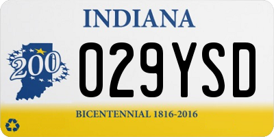 IN license plate 029YSD