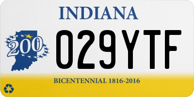 IN license plate 029YTF