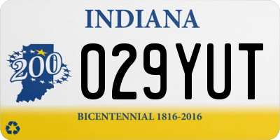 IN license plate 029YUT