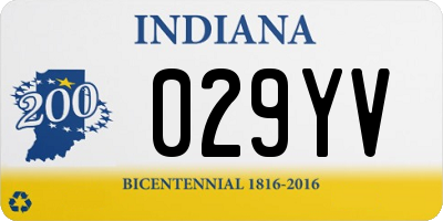 IN license plate 029YV