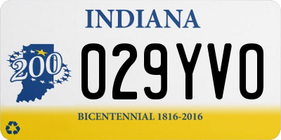 IN license plate 029YVO