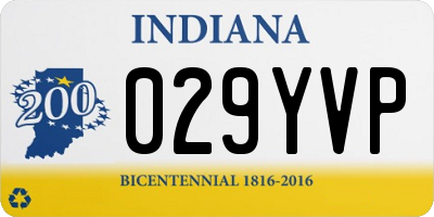 IN license plate 029YVP