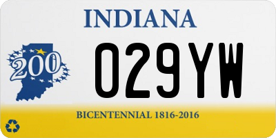 IN license plate 029YW