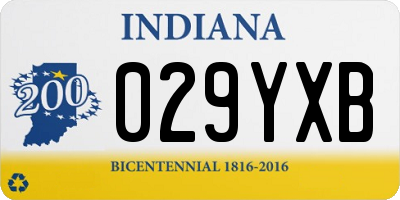 IN license plate 029YXB