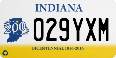 IN license plate 029YXM