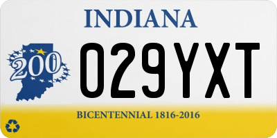 IN license plate 029YXT