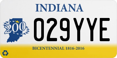 IN license plate 029YYE