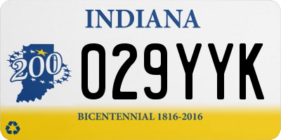 IN license plate 029YYK