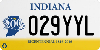 IN license plate 029YYL