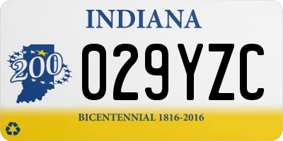 IN license plate 029YZC
