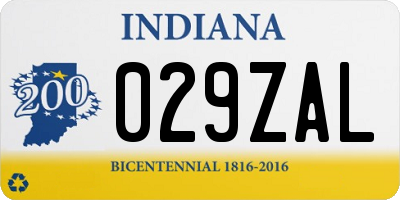 IN license plate 029ZAL