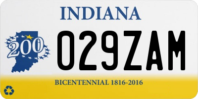 IN license plate 029ZAM