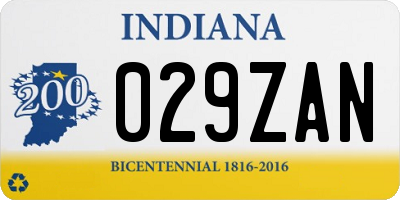 IN license plate 029ZAN