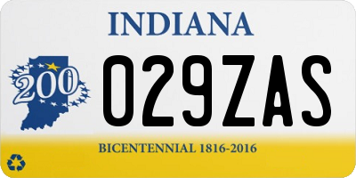 IN license plate 029ZAS