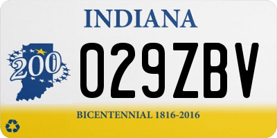 IN license plate 029ZBV