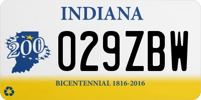 IN license plate 029ZBW