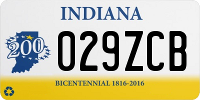 IN license plate 029ZCB