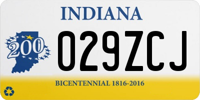 IN license plate 029ZCJ
