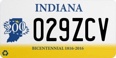 IN license plate 029ZCV