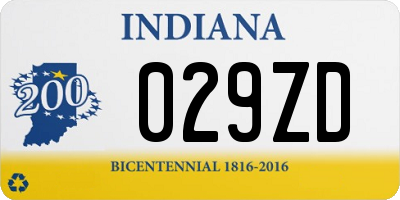 IN license plate 029ZD