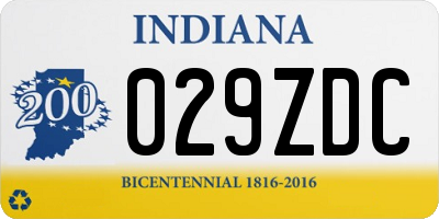 IN license plate 029ZDC