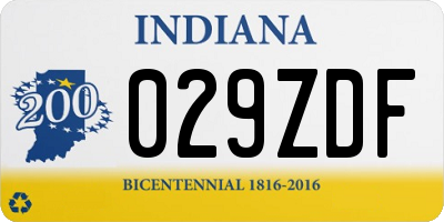 IN license plate 029ZDF